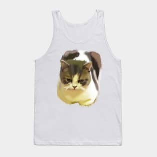 Sitting bread loaf meme funny cat Tank Top